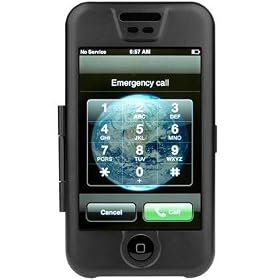Apple iPhone Aircraft Aluminum Metal Case - Bundled with Full Frontal Touch Screen Protector Shield - Available in 3 Color Choices, BLACK+PROTECTOR