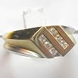 14K Two-Tone Gold Diamond Man's Ring