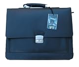 Black Leather Portfolio /  Briefcase by Berkeley Leather