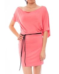 Dolman Rayon/Spandex Lace-Up  Dress
