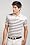 Short Sleeve Pique Placed Stripe Polo