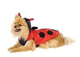 Ladybug Jacket Cute Dog Holiday Pet Costume with zip up front, attached Wings and Antennas