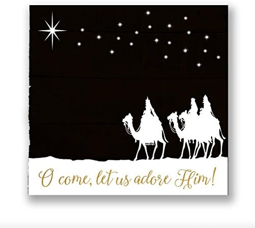 O come, let us adore Him Lit Pallet Sign