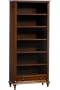 Savannah Six shelf Bookcase With Drawer, SIX-SHELF, WALNUT
