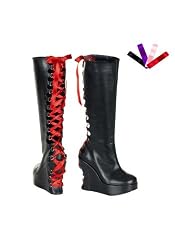 5 Inch Corseted D-Ring Platform Wedge Women'S Size Shoe