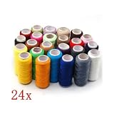 SODIAL(TM) 24 Assorted Colors Polyester Sewing Thread-Pack of 24