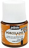 Pebeo Porcelaine 150 China Paint 45-Milliliter Bottle, Amber Brown