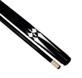 Iszy Billiards 58-Inch 2 Piece Fibreglass Pool Cue Billiard Stick, Gray-White, 20-Ounce
