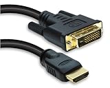 High Quality HDMI-DVI 18+1 polig Stecker vergoldet Verbindungskabel 2,0m Fr Plasma HDTV HDTV DVD Kabel Plasma LCD TV Heimtheater Beamer TFT TV HD-TV-DVI / HDMI zu DVI Kabel, 2,0 Meter, GOL