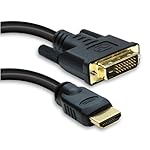 High Quality HDMI-DVI 18+1 polig  Stecker vergoldet Verbindungskabel 2,0m Für Plasma HDTV HDTV DVD Kabel Plasma LCD TV Heimtheater Beamer TFT TV HD-TV-DVI / HDMI zu DVI Kabel, 2,0 Meter, GOL