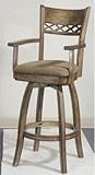 Rustic Swivel Bar Arm Chair One Pair