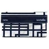 Reusable Cloth Snack Bag - Navy Blue Circuit