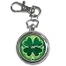 Key Chain Watch of Green Shamrock (Celtic, Club, Gold, Irish, Ireland, Little, Charm, Cross, Four Leaf Clover, Jewelry, Necklace, Pendant, Ring, Tattoo, Diamond, Designs, Charm, Lucky, Luck)