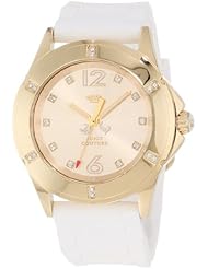 Juicy Couture Womens 1900996 Rich Girl White Silicone Strap Watch