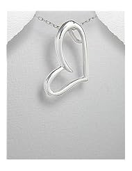 Heart Pendant Necklace In 92.5 Sterling Silver