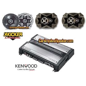 Buy PAIR OF KICKER DS60 6.5 2-WAY SPEAKER, PAIR OF KICKER DS693 6x9 SPEAKER AND A KENWOOD KAC8402... by KENWOOD/KICKER now!