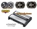 PAIR OF KICKER DS650 6.5" 2-WAY SPEAKER, PAIR OF KICKER DS6930 6x9 SPEAKER AND A KENWOOD KAC8402 4-CHANNEL 720 WATT AMP