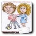 Londons Times Funny Panel Hollywood Cartoons - Sharon And Rolling Stone - Mouse Pads Image
