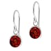 1.10 Ct Round Red Garnet .925 Sterling Silver French Wire Earrings 5mm
