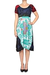 Round Neck Cotton One Shoulder Short Sleeves  Dress