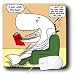 Rich Diesslins Funny General Cartoons - Whales Favorite Book - Jaws - Mouse Pads Image
