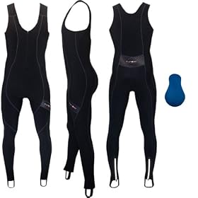 Funkier Winter Thermal Bike Bib Tights in Black