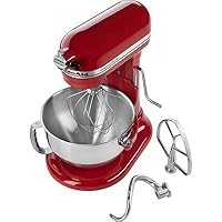 KitchenAid New Professional 5.5 QT Commercial Style Wide Steel Bowl Stand Mixer 550 HD 575 Watt Motor- Empire Red