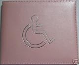 Pink Leather Disabled Badge Holder