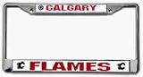 Calgary Flames Chrome License Plate Frames - Set of 2