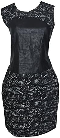 W118 Baker Black Faux Leather Dress (Large)