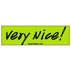 Very nice - funny stickers (Small 5 x 1.4 in.) : Amazon.com ...
