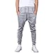 Mooncolour Men's Casual Slim Fit Jogging Harem Pants (Gray, XL)