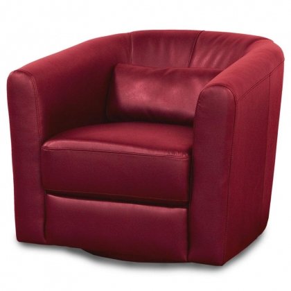 Angelica Collection Low Profile Swivel Chair in Red