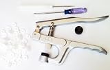 Bundle - 2 items: KAM Snap Pliers Hand Press Setter Tool and 100 KAM Snaps, White Plastic Snaps