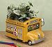 Adorable School Bus Planter Great Gift For Teachers, School Bus Drivers,Home Decor