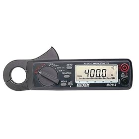 Extech 380941 200 Ampere AC/DC High Resolution Mini Clamp on Meter with Voltage, Frequency, and Resistance