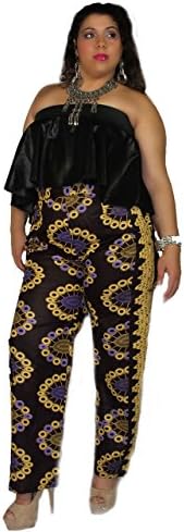 Denimchick Women's Plus Pant 16 Ethnic Print