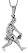 Sterling Silver Baseball Charm, 1 1/2 (38mm).
