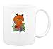 Mug with bulldog, dog, growling, brown, house