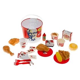 Just Like Home: Kentucky Fried Chicken Play Food Set - 22 Pieces of KFC Chicken in a Bucket!
