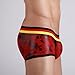 XUBA Mens Low Rise Sexy Underwear Trunk Boxer Brief Red 1111