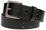 Leather Island Men's Pounded Nailhead Jean Belt