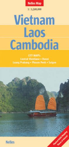 City Travel Guides Discounted  Books : Vietnam - Laos - Cambodia Nelles Map (Nelles Maps)