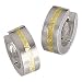 24K Yellow Gold and Platinum Inlay Design Ear Cuffs