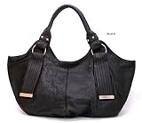 Oversized Boat Tote/Satchel - Black
