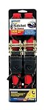 Highland 1152100 Ultimate Padded Grip Orange 6' x 1" Ratchet Tie Down, 600 pound Load Capacity- Set of 2