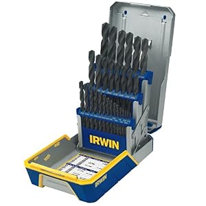 Irwin Industrial Tools 3018004 Black Oxide Metal Index Drill Bit Set with Case, 29-Piece by Irwin