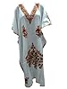 Moroccan Kaftans White Kashmir Crewel Embroidered Caftans Abaya