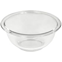 Pyrex Prepware 1-Quart Rimmed Mixing Bowl, Clear