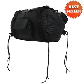 Motorcycle Sissy Bar Bags Leather Duffel Roll Bag SB74